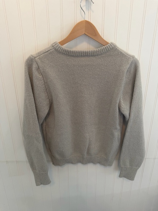 Light Gray Women's Button-Front Knit Sweater Cardigan - Picture 3 of 3